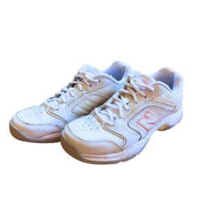 New Balance 515 Women’s Tennis Sneakers White Pink 8 D 8D Wide Pickleball Shoes